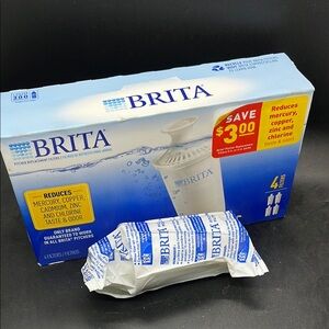 BRITA White Water Pitcher Replacement Filters, 5-Pack